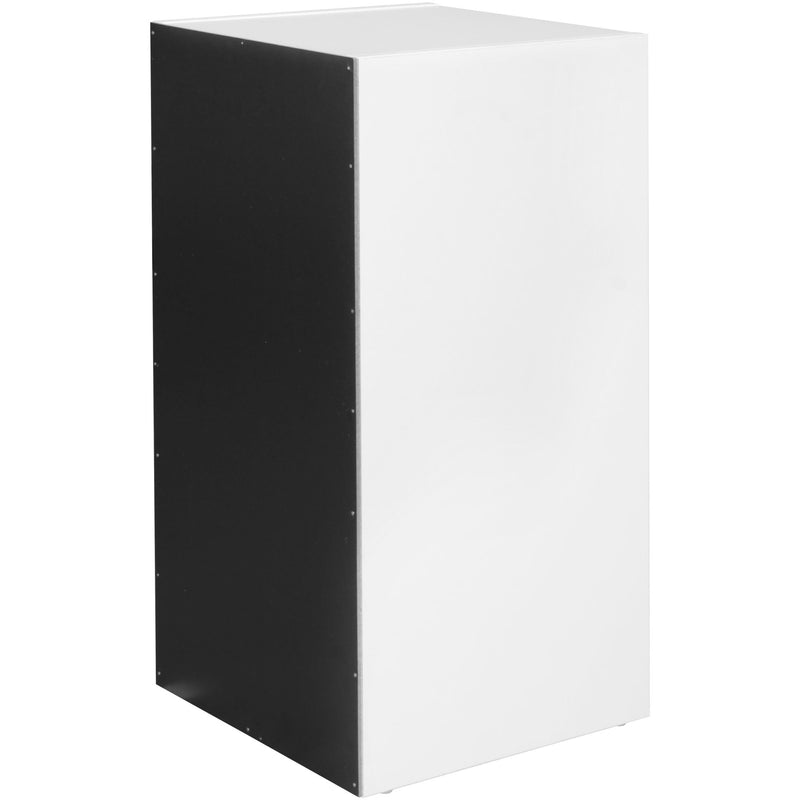 Regal WL5.178 Holz 30x60x30cm Modern Weiß Schwarz 2 Ablagefächer