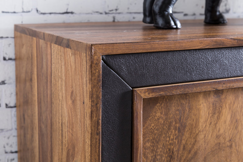 Sideboard Sheesham Massivholz 160x44x80cm Landhausstil Schubladen Türen
