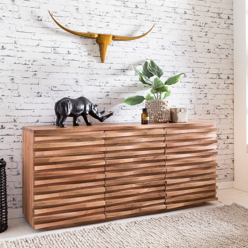 Sideboard Akazie Massivholz Baumkante Landhaus Schubladen Türen