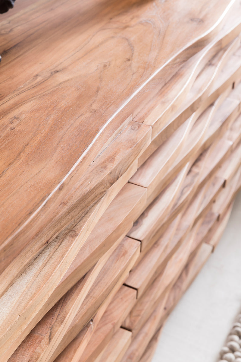 Sideboard Akazie Massivholz Baumkante Landhaus Schubladen Türen