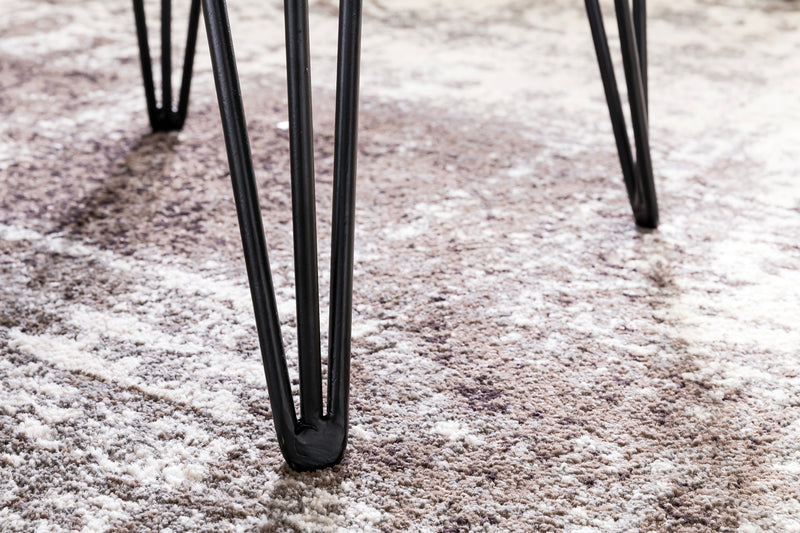 Couchtisch Sheesham Massivholz Baumkante Metallbeine Landhausstil