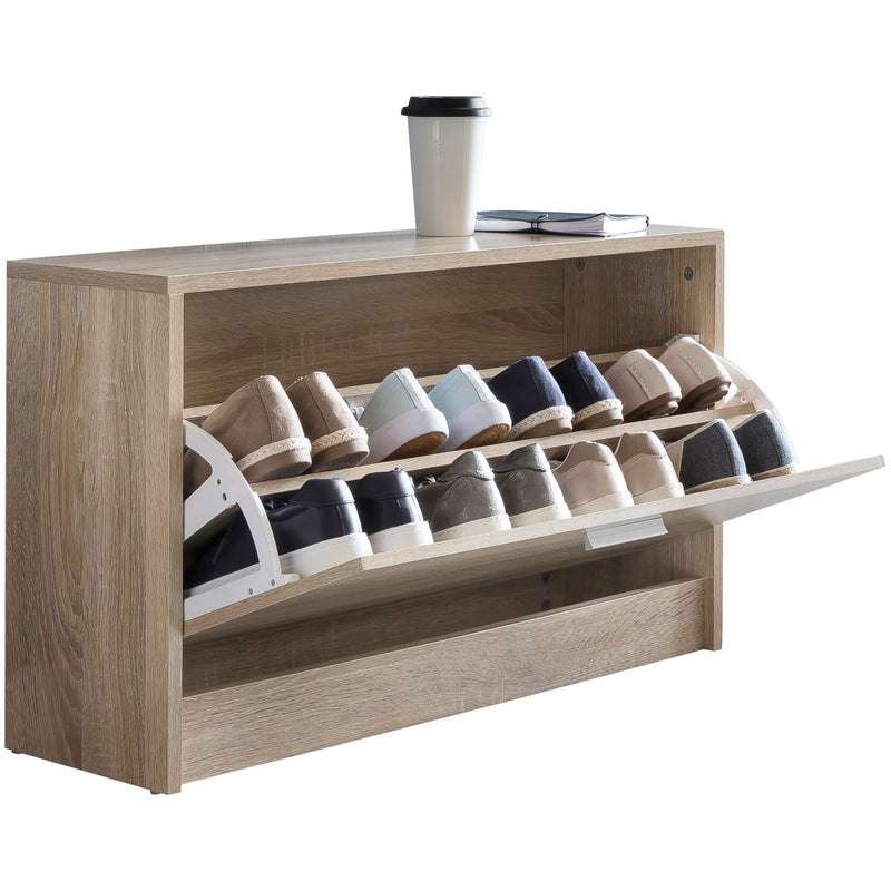 Schuhkipper SPLIT 80x47x24cm Holz Sonoma 1 Fach Flurschrank Ablage