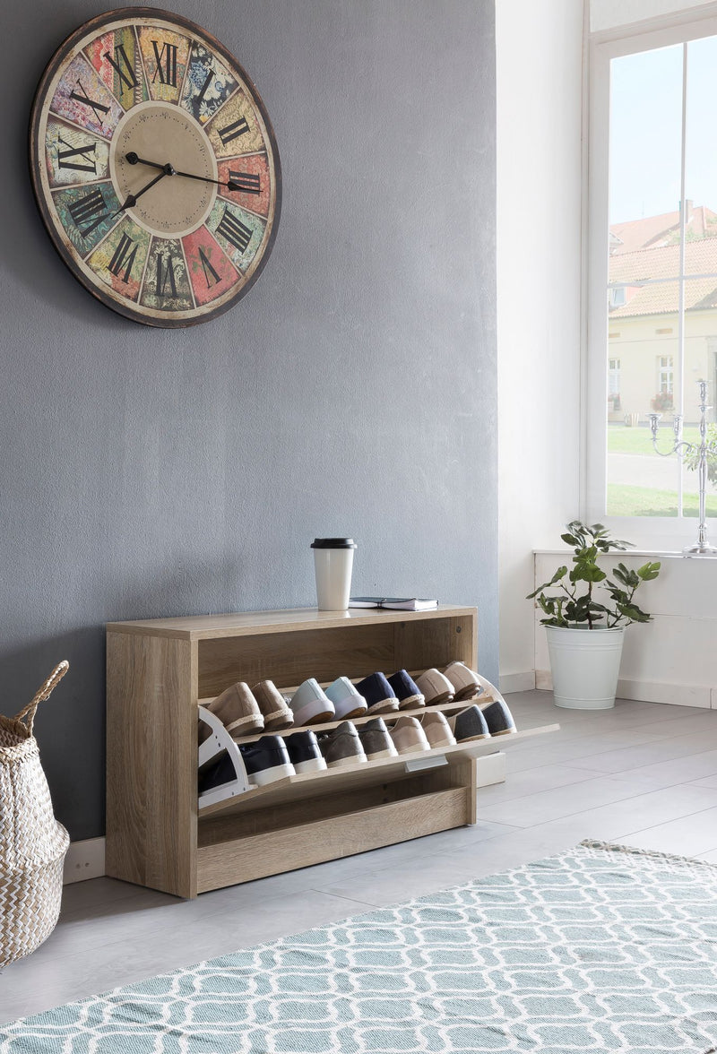 Schuhkipper SPLIT 80x47x24cm Holz Sonoma 1 Fach Flurschrank Ablage