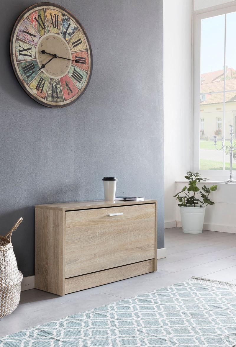 Schuhkipper SPLIT 80x47x24cm Holz Sonoma 1 Fach Flurschrank Ablage