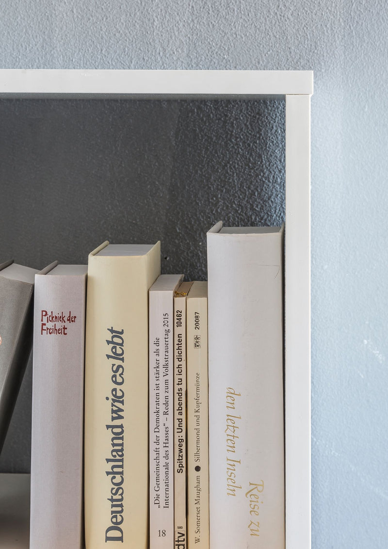 Bücherregal 9 Fächer Weiß 108x104x29cm Holz Raumteiler modern