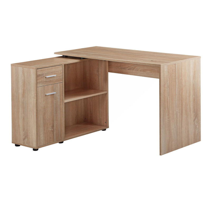 Eckschreibtisch mit Regal Sonoma 120x75,5x106,5cm Modern Home Office