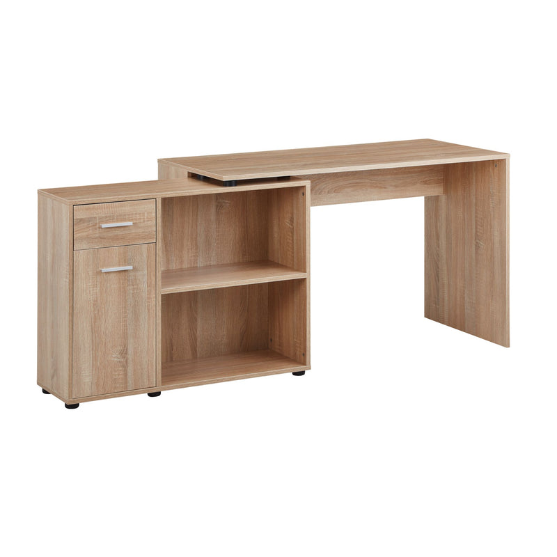 Eckschreibtisch mit Regal Sonoma 120x75,5x106,5cm Modern Home Office