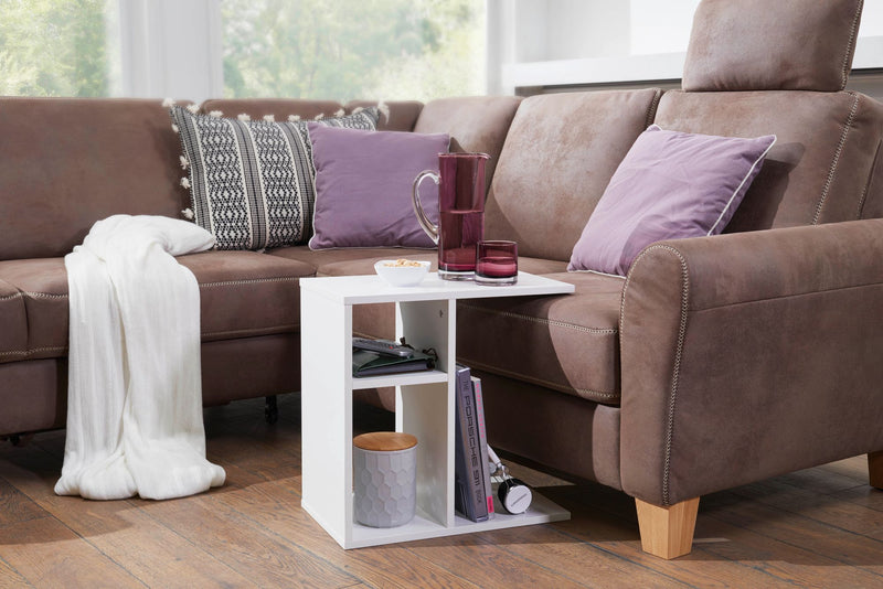 Beistelltisch 50x50x30cm Holz Weiß modern Sofatisch Wohnzimmer