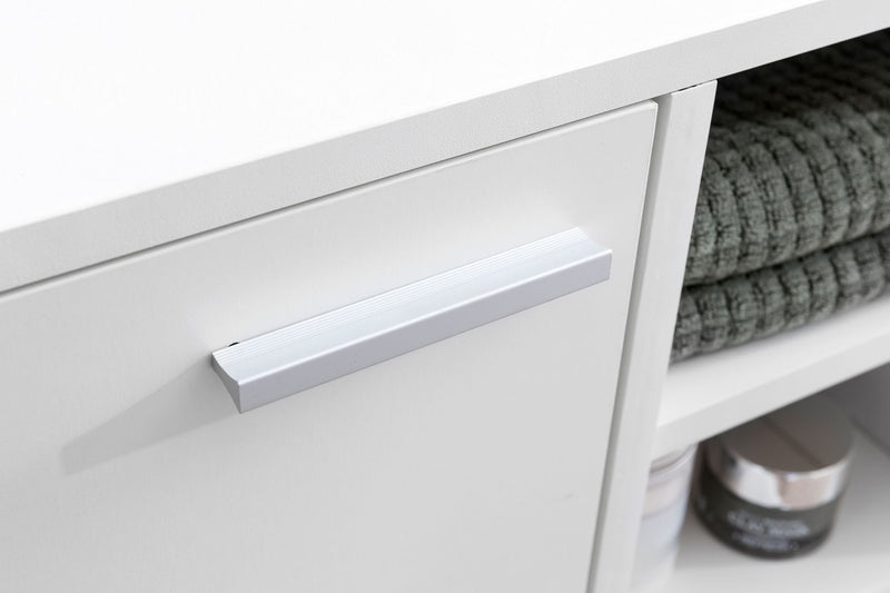 Waschbeckenunterschrank 60x55x32cm Weiß Badschrank mit Tür Fächer