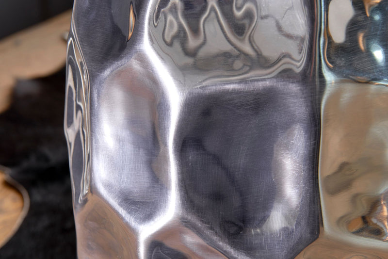 Beistelltisch Aluminium Silber 30x47x30cm orientalisch rund modern