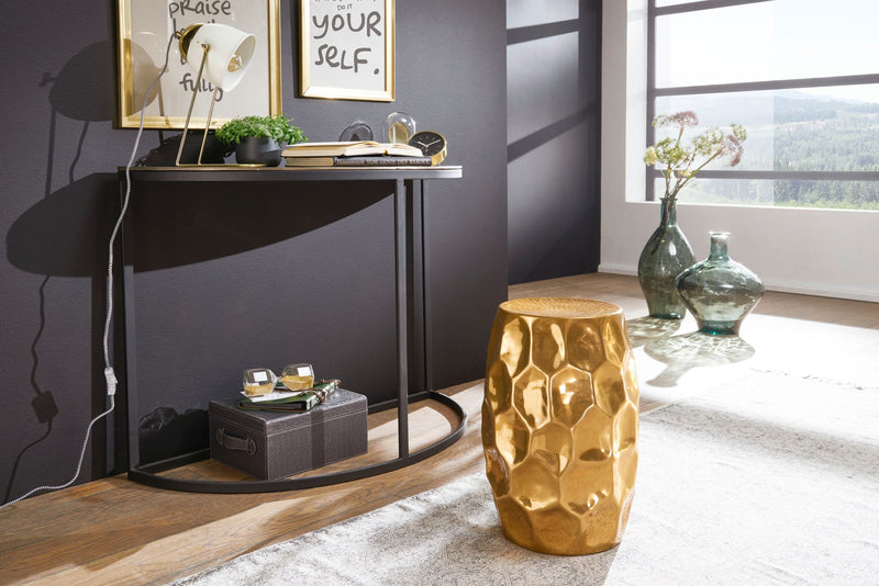 Beistelltisch Aluminium Gold 30x47x30cm orientalisch rund modern