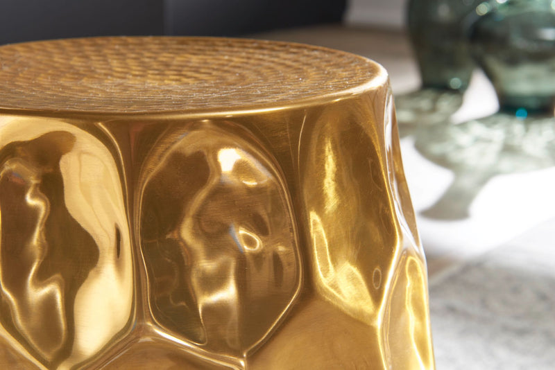 Beistelltisch Aluminium Gold 30x47x30cm orientalisch rund modern