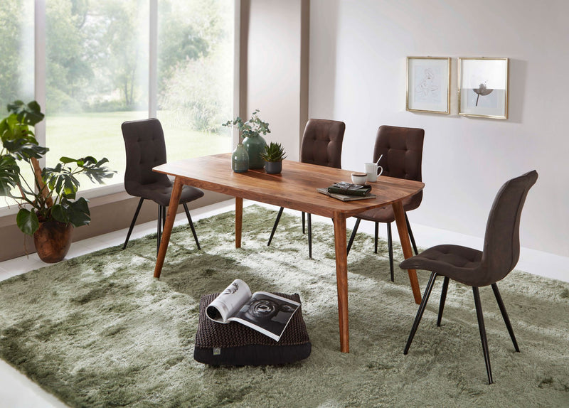 Esszimmertisch WL5.572 120x77x60cm Sheesham Massivholz Rustikal Modern