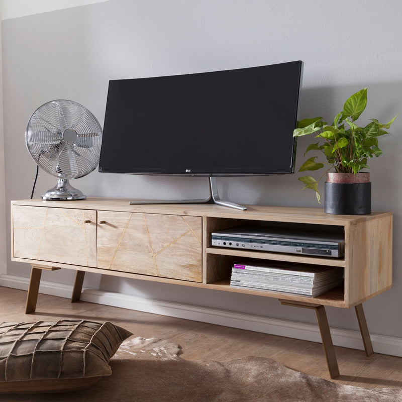 Lowboard SIKAR Mango Massivholz Landhaus 145x47x35cm TV-Kommode