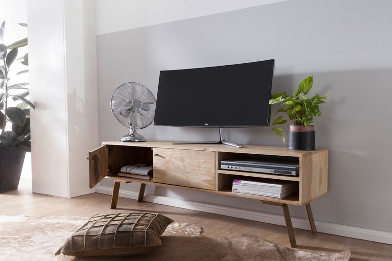 Lowboard SIKAR Mango Massivholz Landhaus 145x47x35cm TV-Kommode