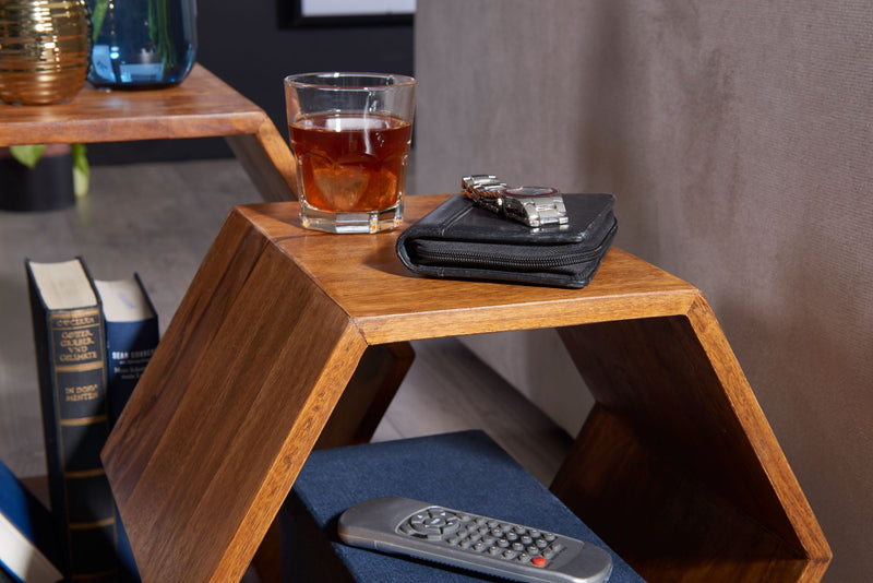 Beistelltisch 2er Set Sheesham Massivholz Design Wohnzimmer Couchtisch