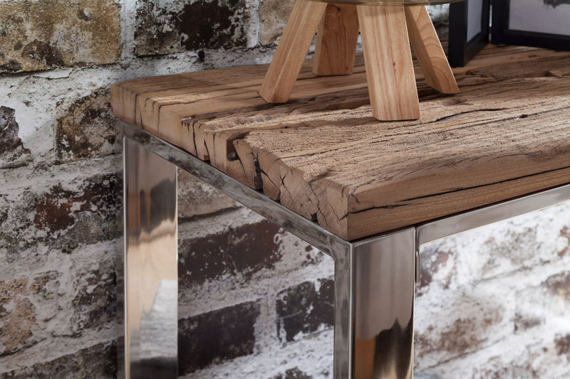 Konsolentisch 115x76x46cm Akazie Massivholz Natur Industrial Style