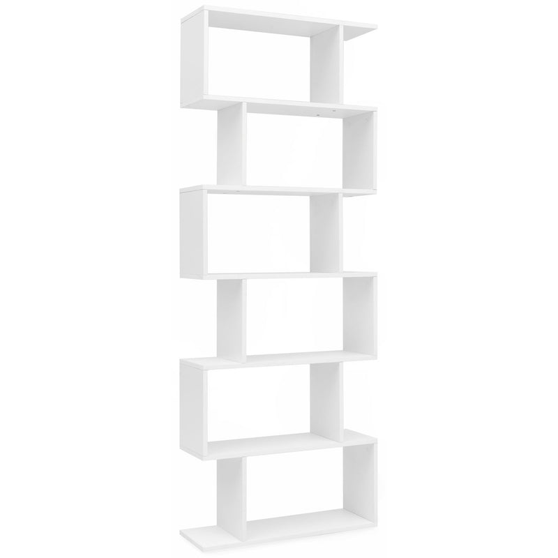 Bücherregal WL5.691 6 Fächer Weiß Spanplatte Modern Freistehend