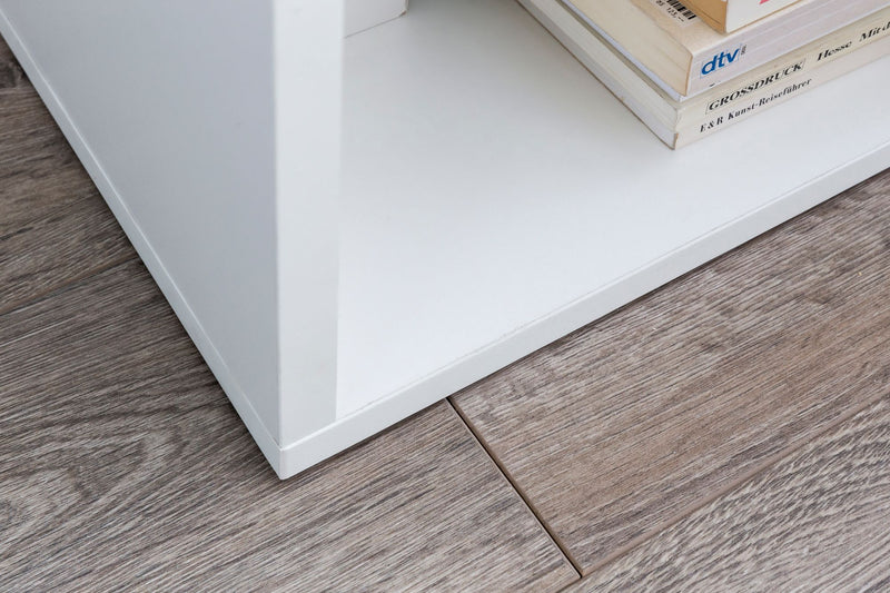 Beistelltisch WL5.696 35x29,5x60cm Holz Weiß modern eckig Wohnzimmer