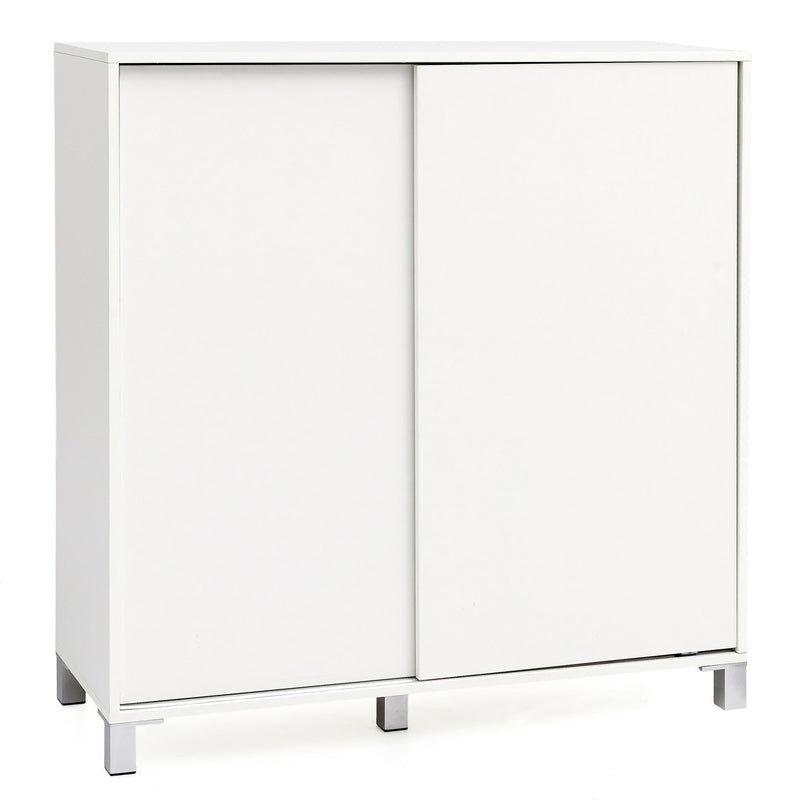Schuhschrank WL5.712 Holz Weiß 100x108x37,5cm 20 Paar Modern Flur