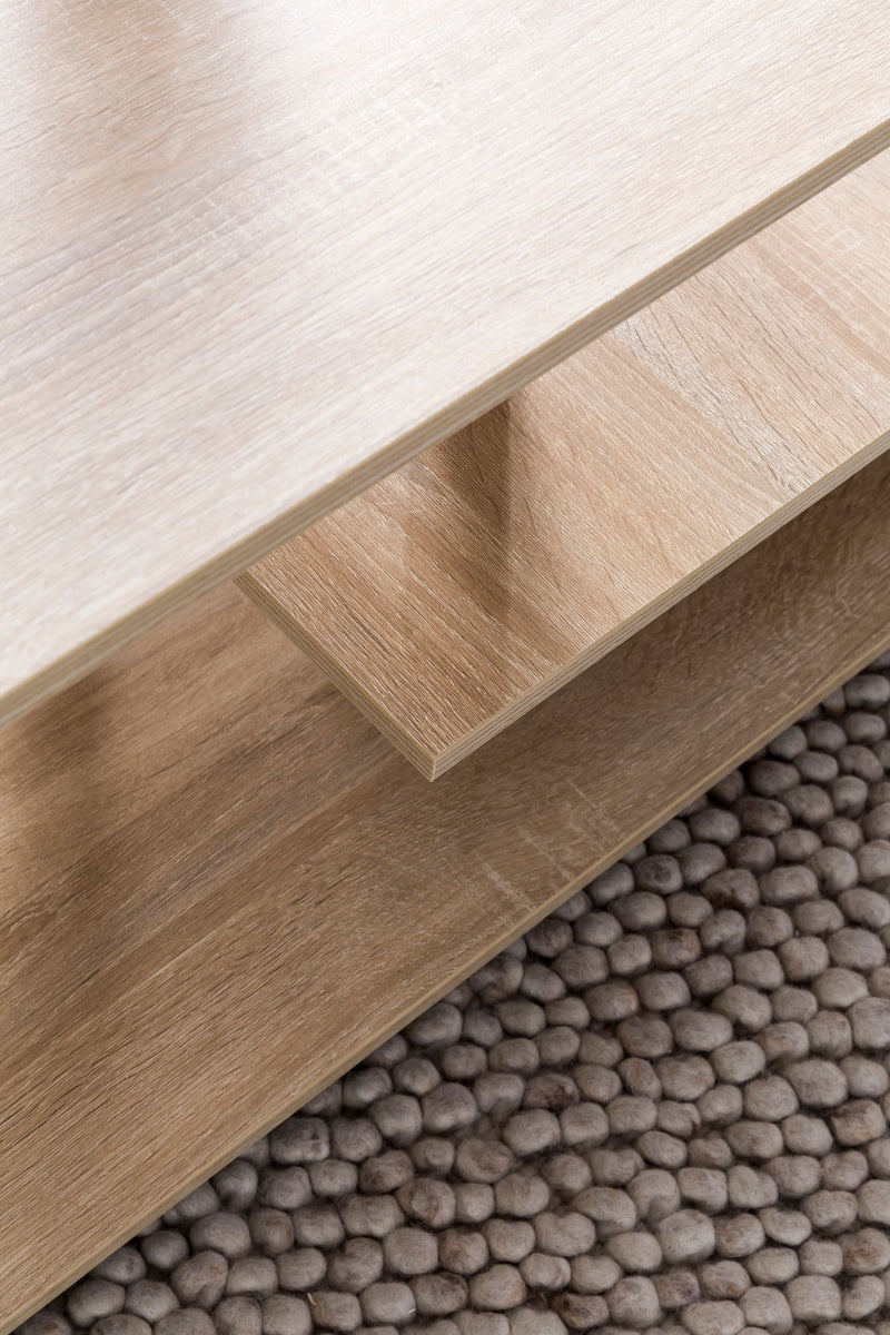 Couchtisch WL5.735 Sonoma drehbar mit Rollen Stauraum 105x48,5x60cm