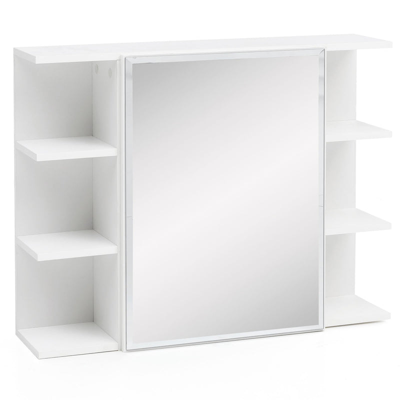 Hängeschrank WL5.754 Weiß 80x64,5x20cm Spanplatte Spiegelschrank
