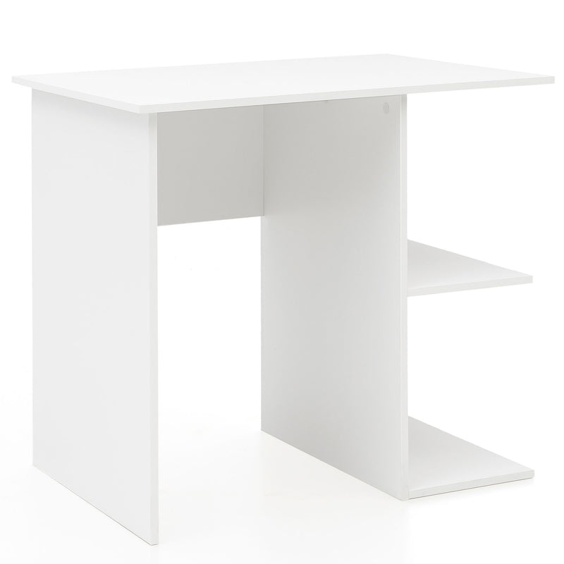 Schreibtisch WL5.757 Weiß 82x60x76cm mit Ablage Modern Büro