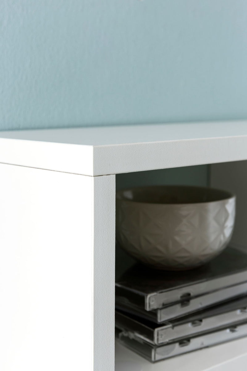 Wandregal WL5.810 Weiß 75x51x16cm Holz Modern Schwebend Wohnzimmer