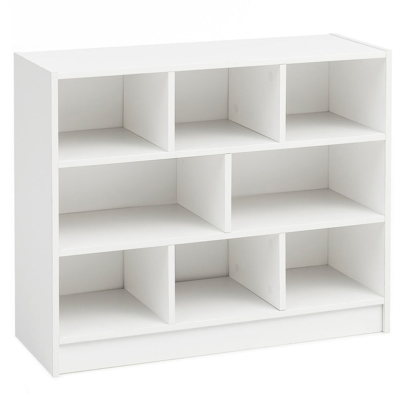 Bücherregal WL5.819 Weiß 80x68,5x29,5cm Modern Holz mit Fächern