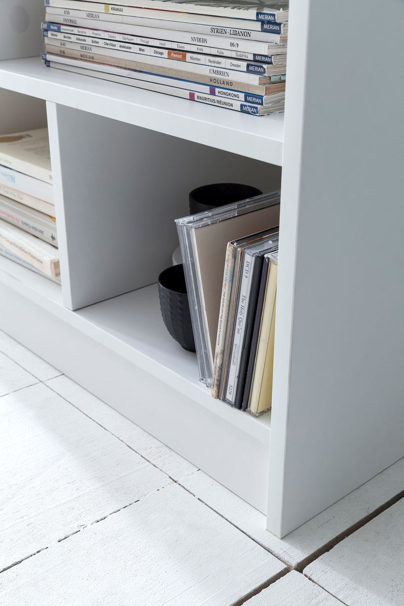 Bücherregal WL5.819 Weiß 80x68,5x29,5cm Modern Holz mit Fächern