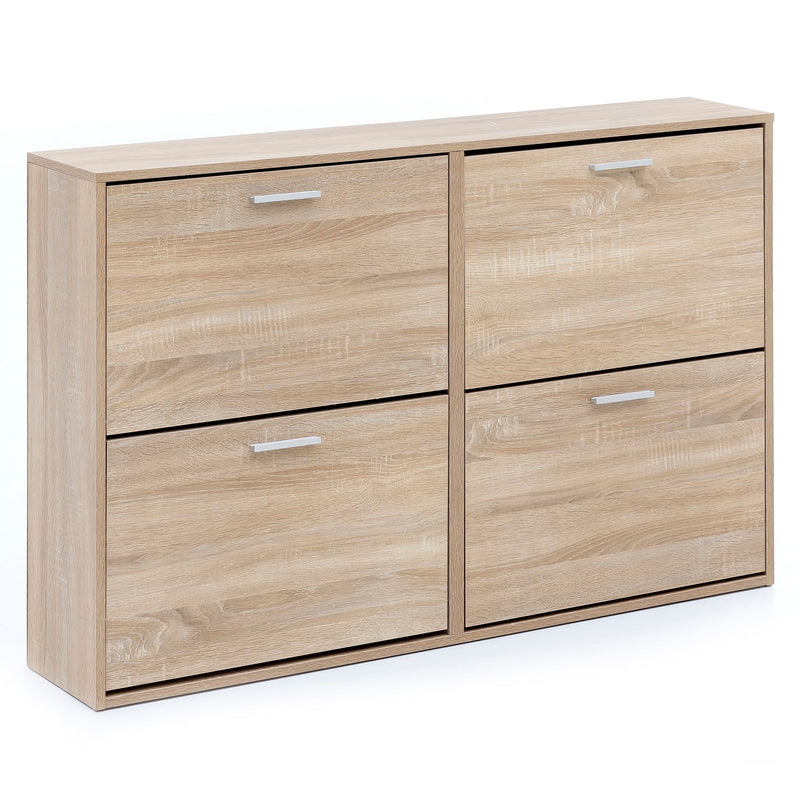 Schuhschrank WL5.828 120x81x24cm Holz Sonoma 4 Fächer Flurkommode
