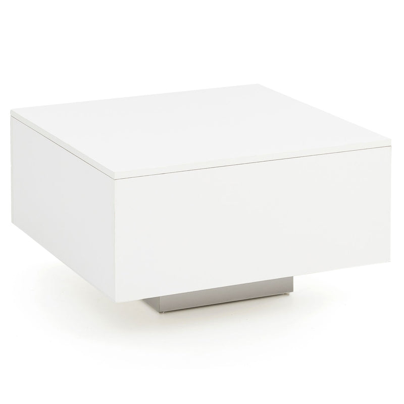 Couchtisch WL5.832 60x60x35,5cm Spanplatte Weiß Modern Quadratisch
