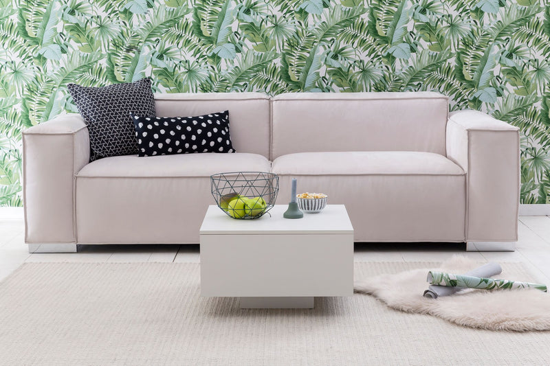 Couchtisch WL5.832 60x60x35,5cm Spanplatte Weiß Modern Quadratisch