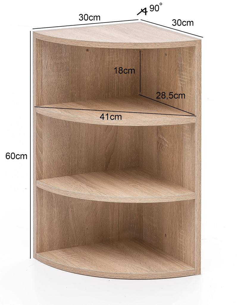 Eckregal Sonoma 30x60x30cm Holz Wandregal Hängeregal Modern