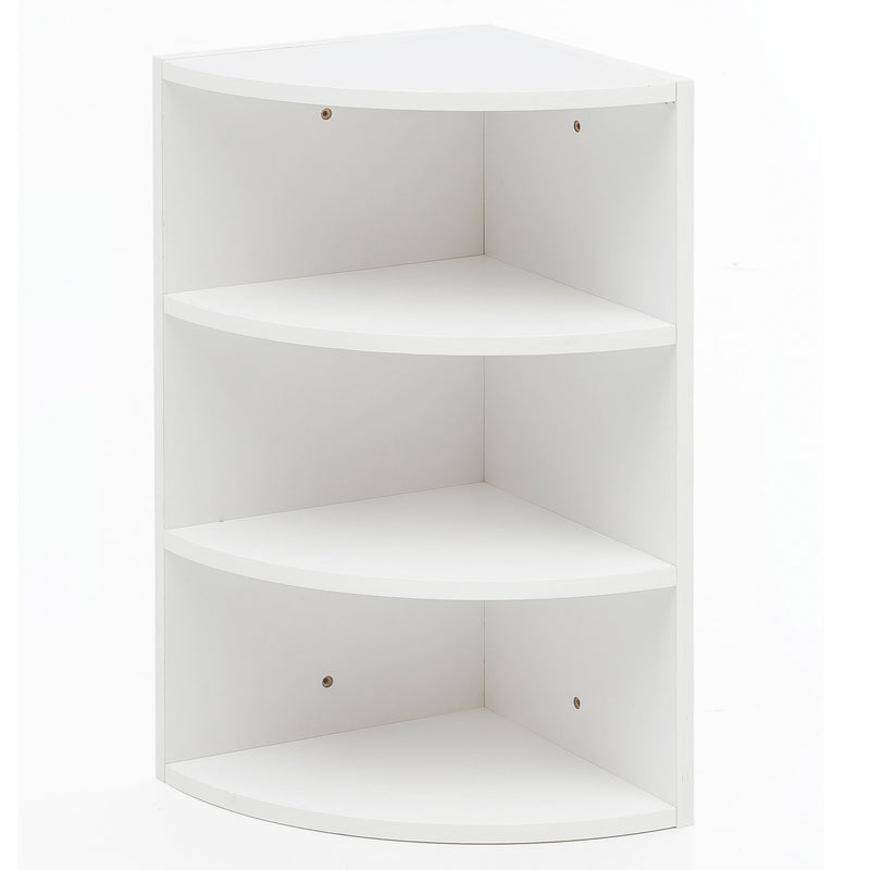 Eckregal WL5.843 Holz Weiß 30x60x30cm Wandregal Modern Schwebend
