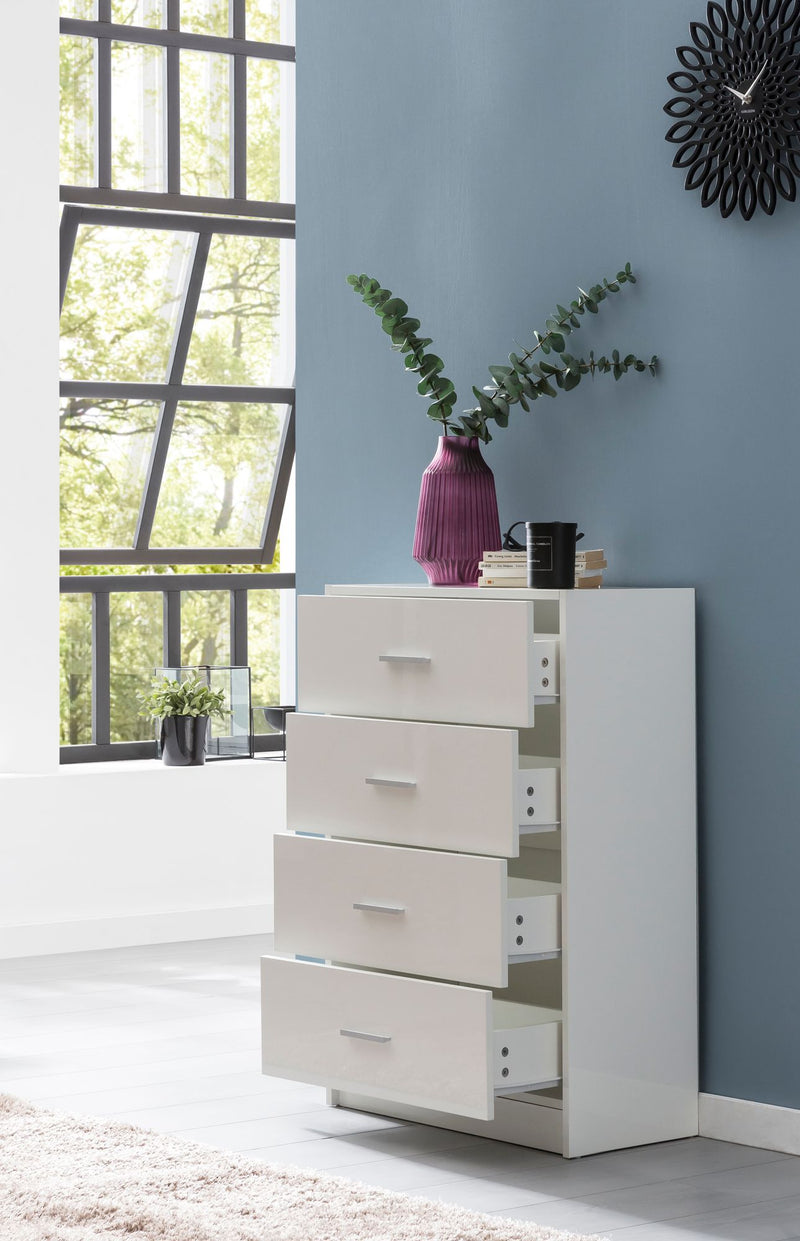 Sideboard WL5.864 Weiß Hochglanz 60x90x30cm Holz Modern Esszimmer
