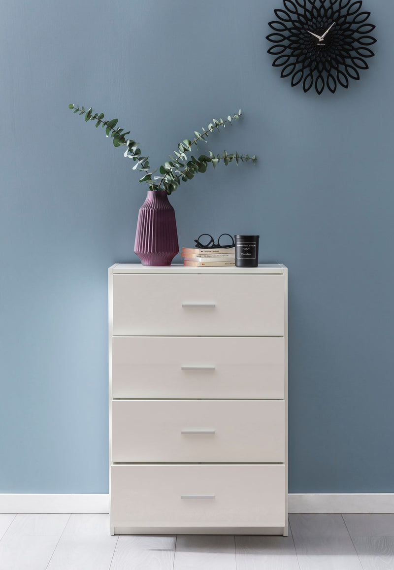 Sideboard WL5.864 Weiß Hochglanz 60x90x30cm Holz Modern Esszimmer