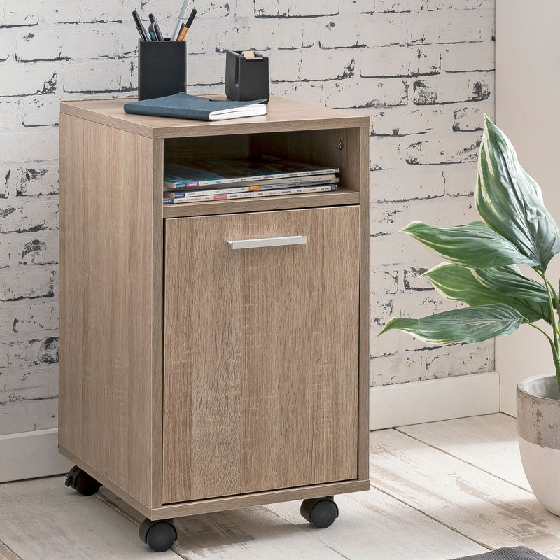 Rollcontainer Sonoma 33x60x38cm Schubladencontainer Büro mit Rollen