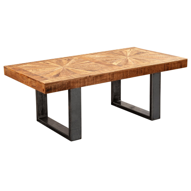Couchtisch Mango Massivholz 105x40x55cm Industrial Design Rustikal