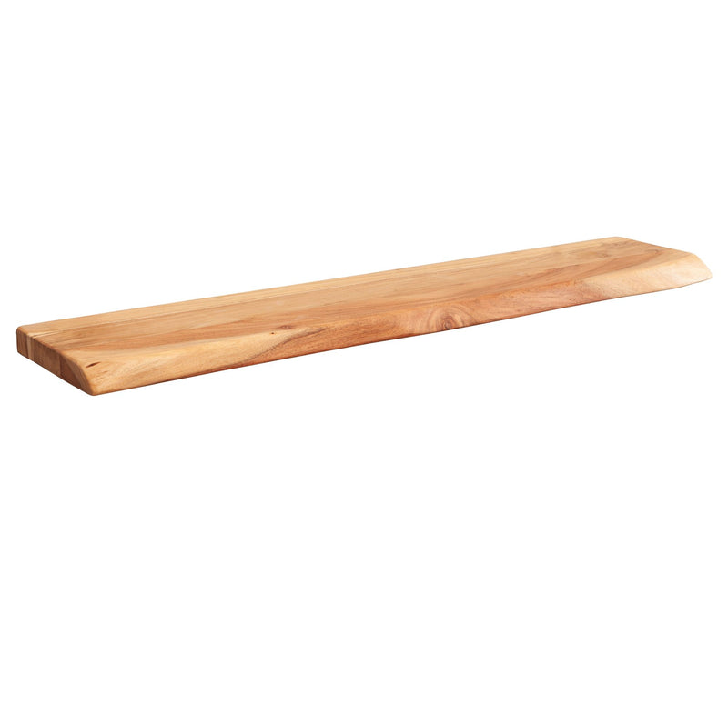 Wandregal Baumkante Akazie Massivholz 115cm Landhausstil Natur