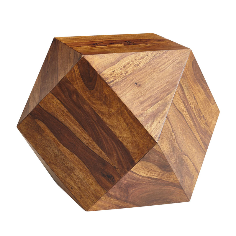 Couchtisch Sheesham Massivholz 57x42,5x57cm Modern Diamantform