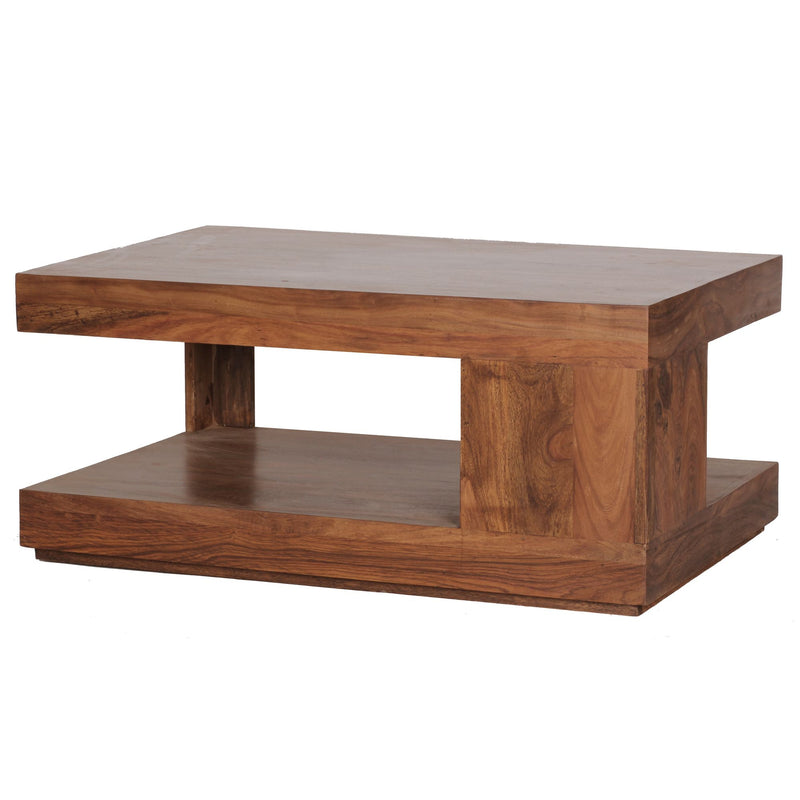 Couchtisch Sheesham Massivholz 90x60x40cm braun modern Wohnzimmermöbel