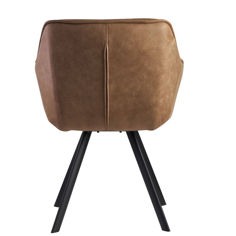 Esszimmerstuhl Wildlederoptik Beige Armlehnen Schwarze Beine Modern