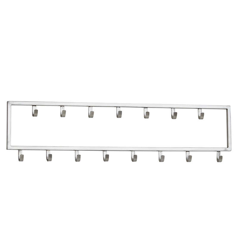 Wandgarderobe Stahl Silber 80x20x4cm Hakenleiste Design Flur