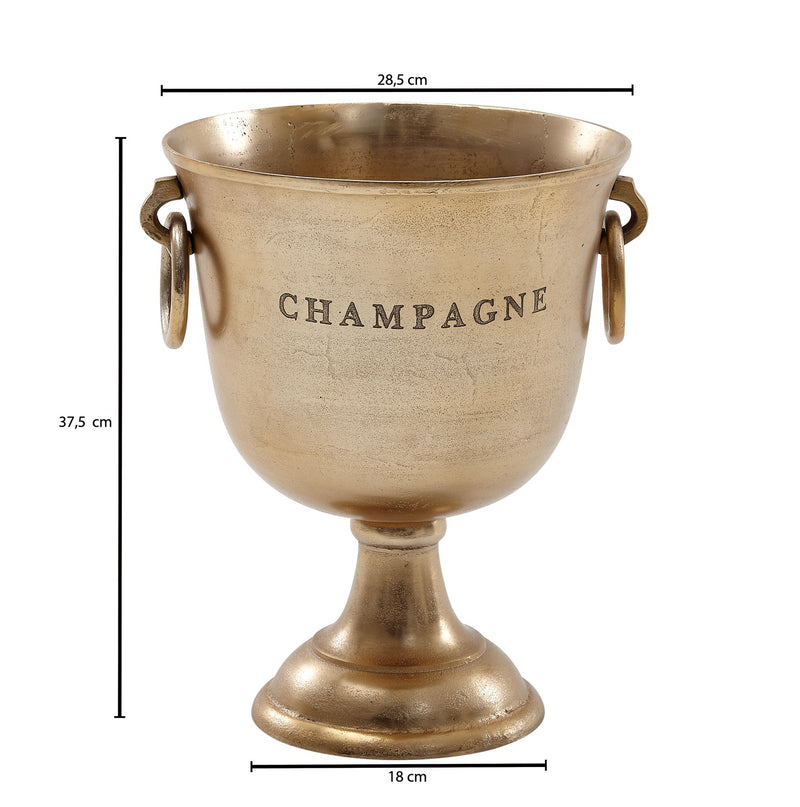 Champagnerkühler Gold Aluminium 28,5x37,5x28,5 cm Groß Tisch