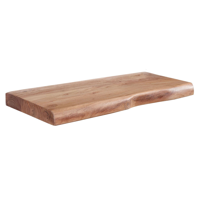 Wandregal Baumkante Akazie Massivholz 40cm Landhausstil Natur