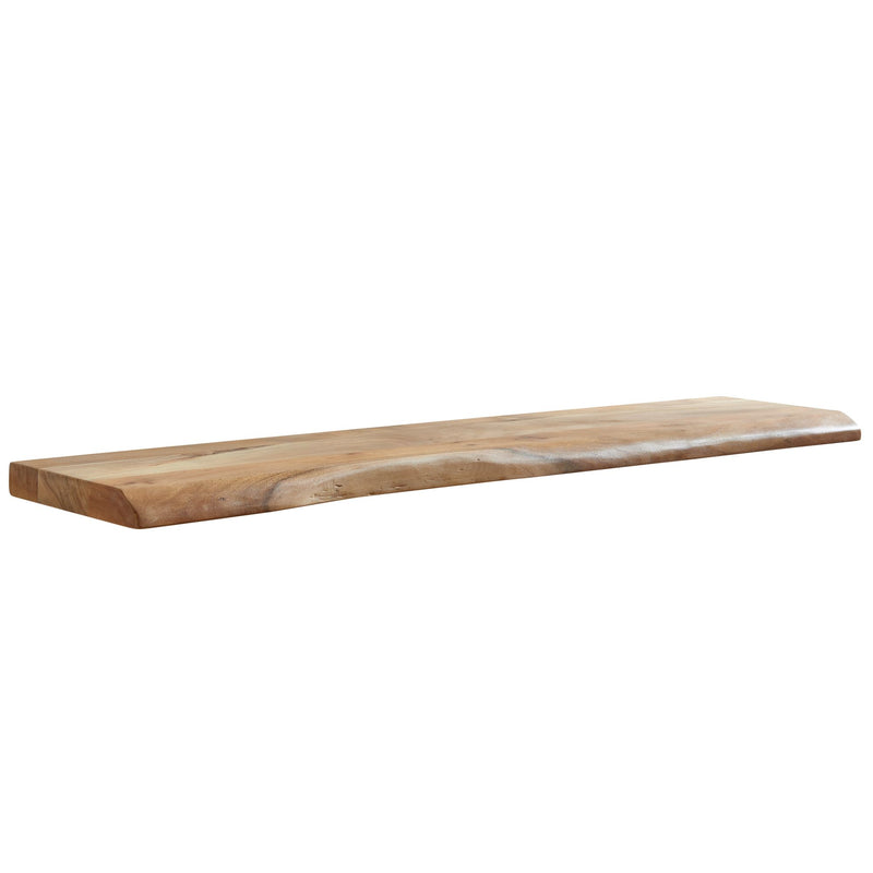 Wandregal Baumkante Akazie Massivholz 120cm Landhausstil Natur