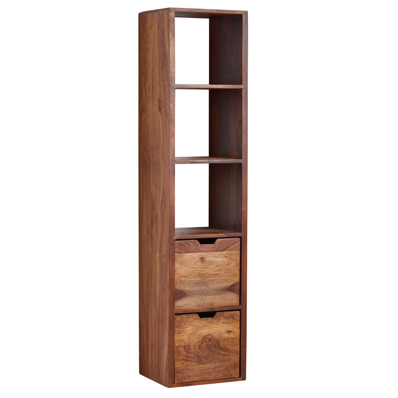 Wandregal mit Schubladen 35x150x30cm Sheesham Massivholz Modern