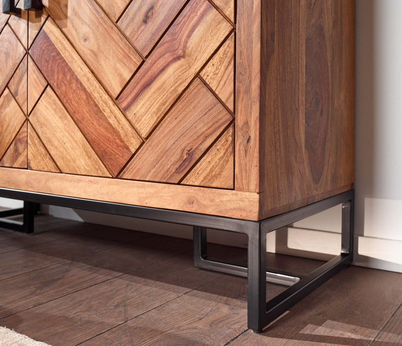 Schuhschrank Sheesham Massivholz 100x105x40cm Flurkommode Ablage