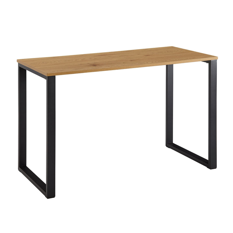 Schreibtisch 120x60x76cm Eiche-Dekor Schwarz Metallbeine Homeoffice